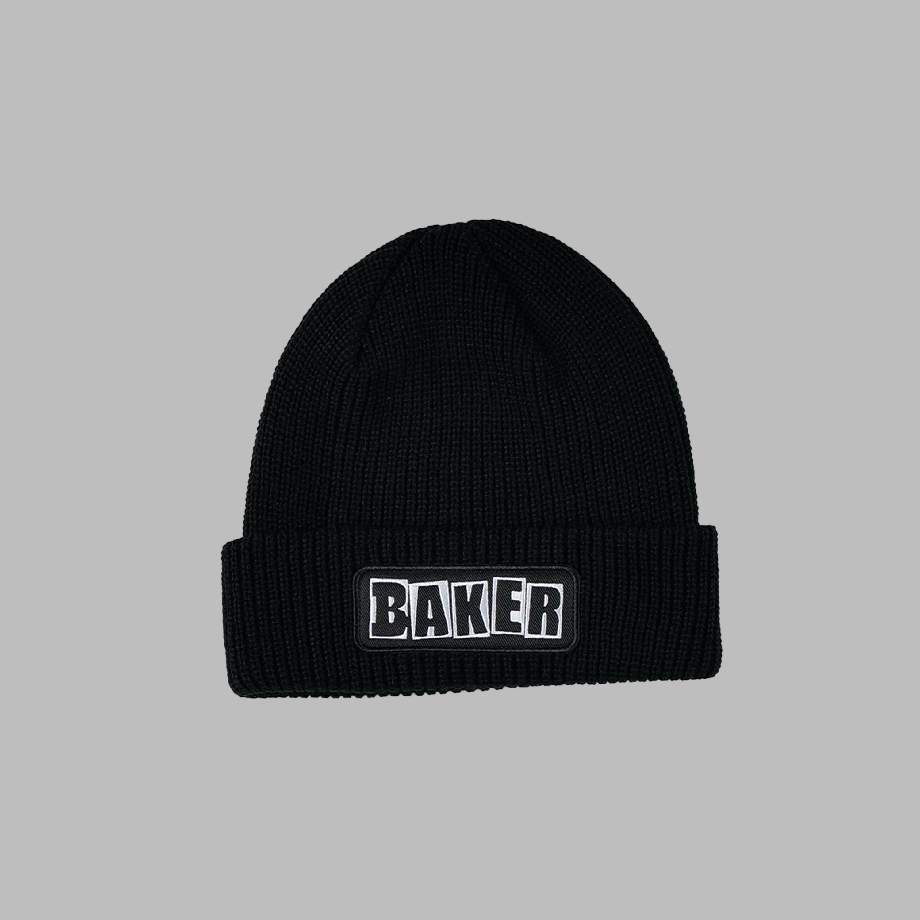 BAKER BEANIE BRAND LOGO PATCH black